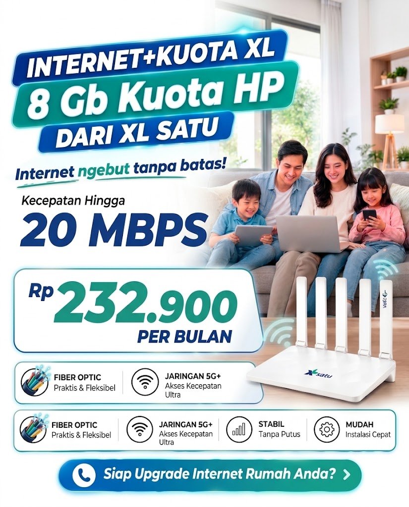 paket internet dan kuota hp untuk keluarga dari xl satu