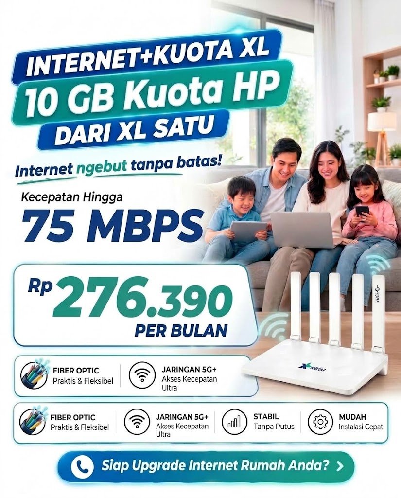 75 mbps dan kuota hp dari xl satu