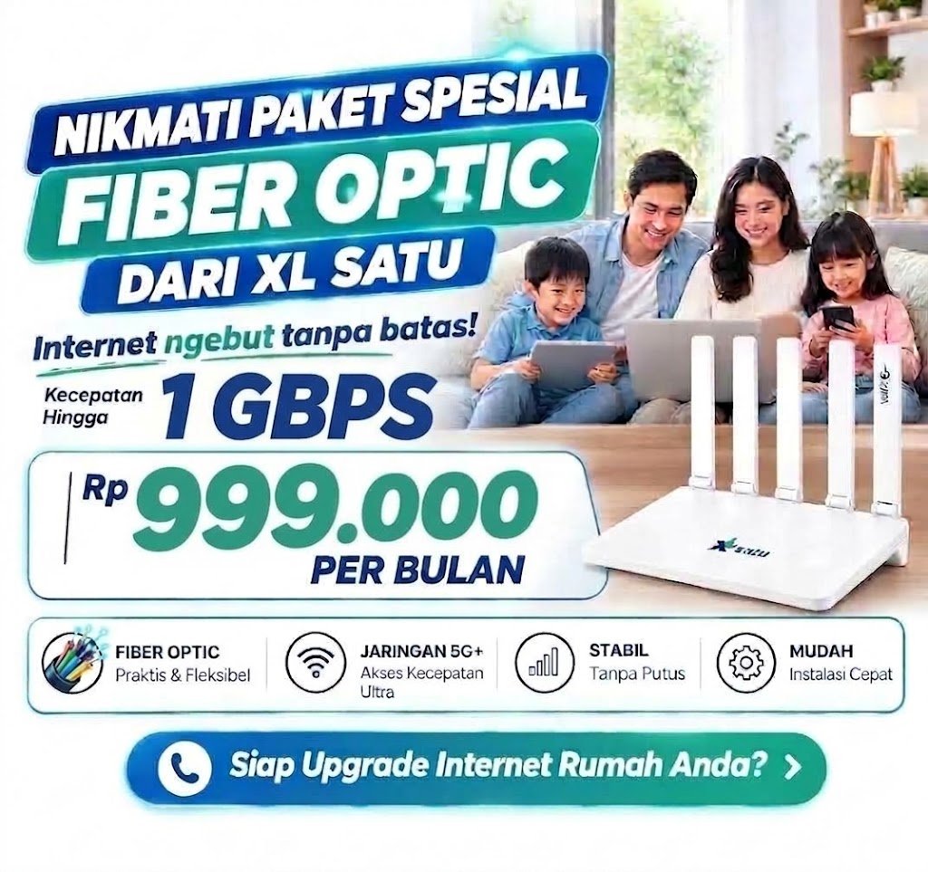 paket 1 giga mbps , paket besar wifi xl satu murah
